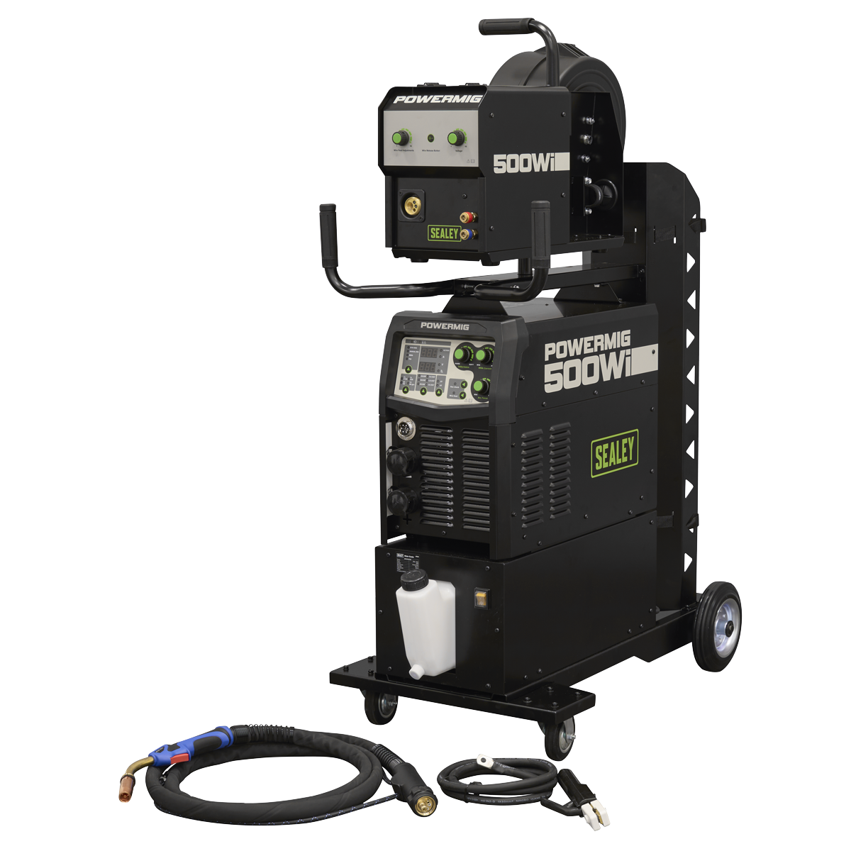 Sealey 500A Professional Gas/Gasless MIG/TIG/MMA Inverter Welder with Portable Wire Feeder & Water Cooler 400V 3ph POWERMIG500Wi