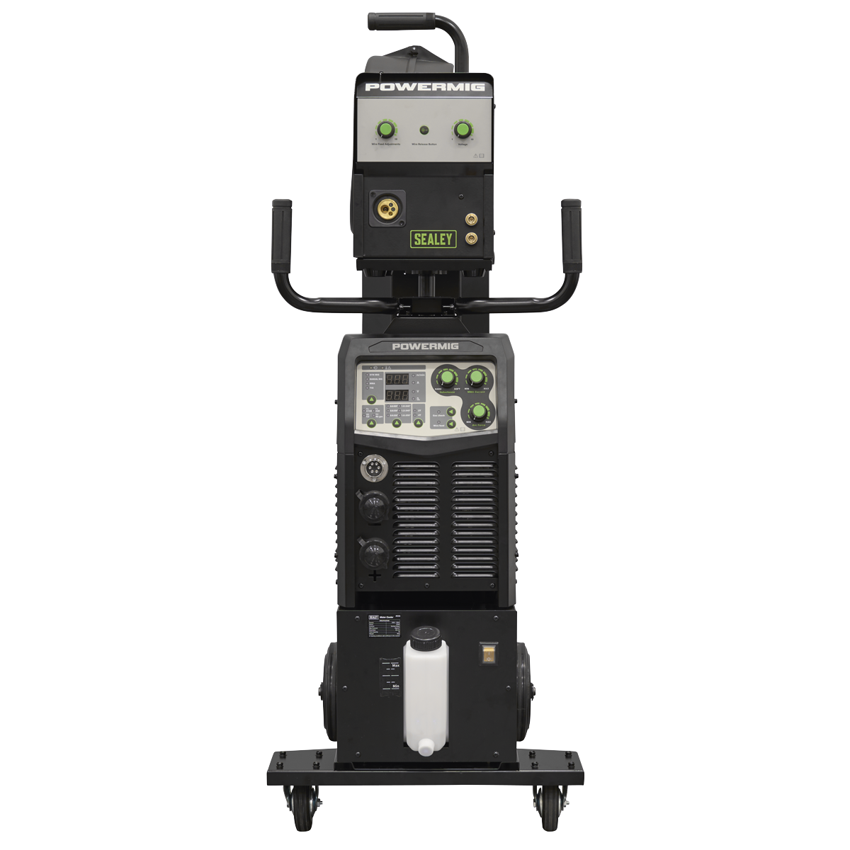 Sealey 500A Professional Gas/Gasless MIG/TIG/MMA Inverter Welder with Portable Wire Feeder & Water Cooler 400V 3ph POWERMIG500Wi
