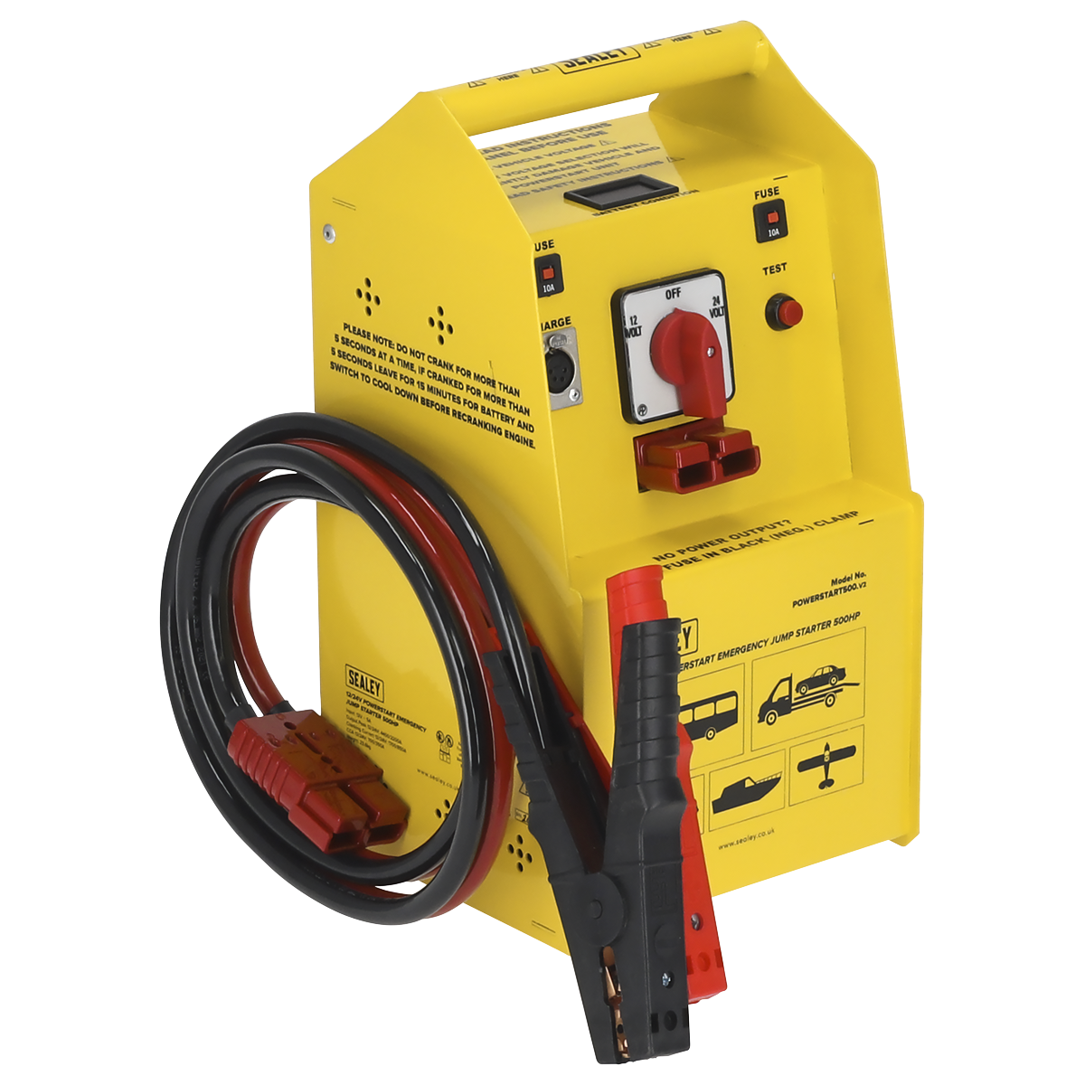 Sealey 12/24V Emergency Jump Starter 500hp Start POWERSTART500