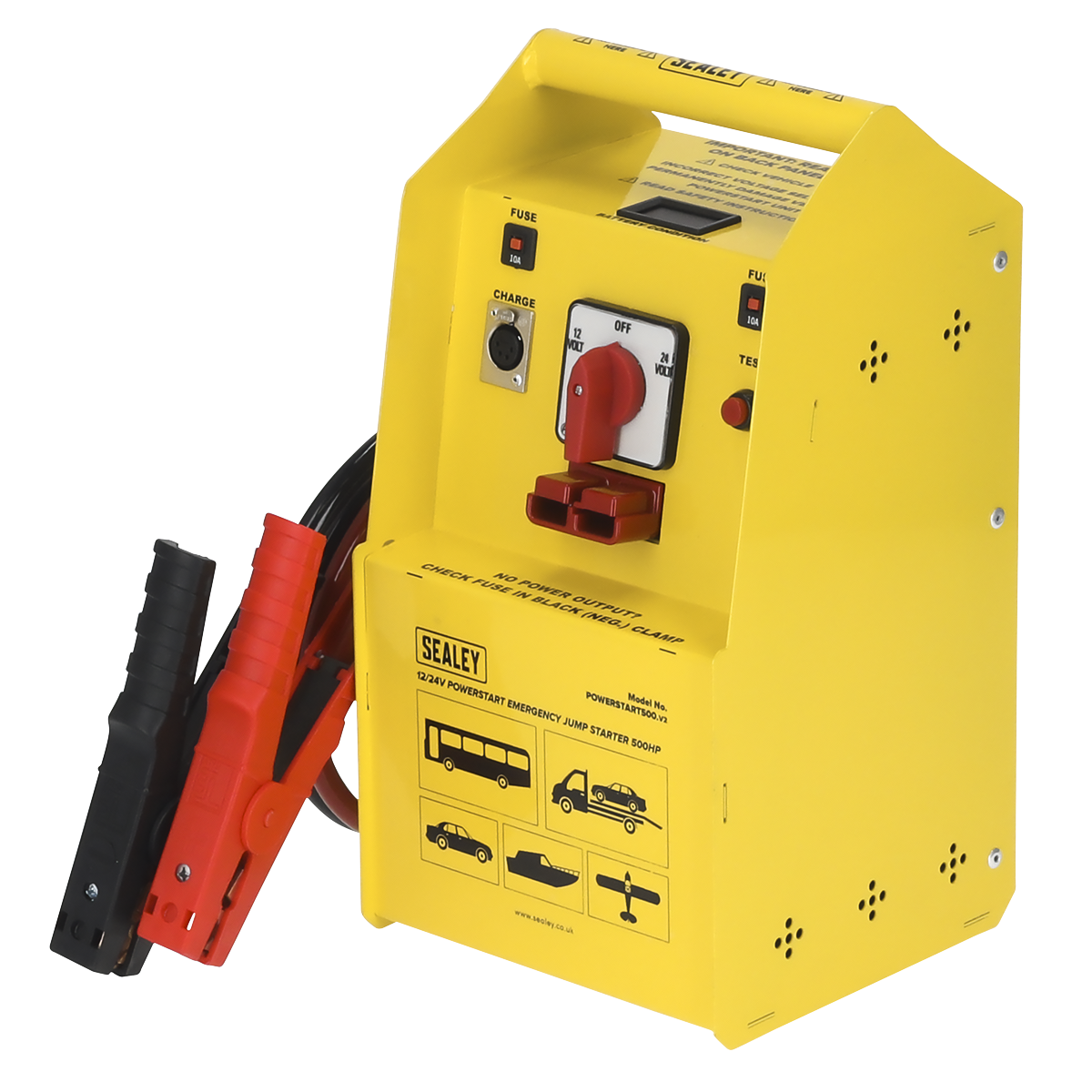 Sealey 12/24V Emergency Jump Starter 500hp Start POWERSTART500