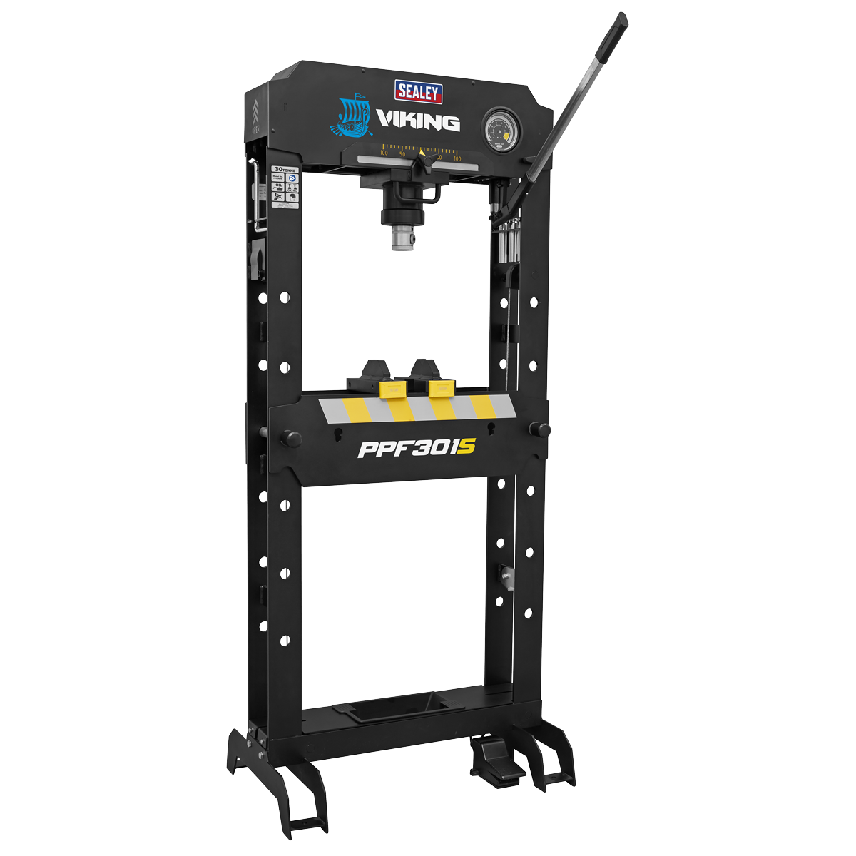 Sealey Viking Floor Type Air/Hydraulic Press with Sliding Ram and Foot Pedal 30 Tonne PPF301S