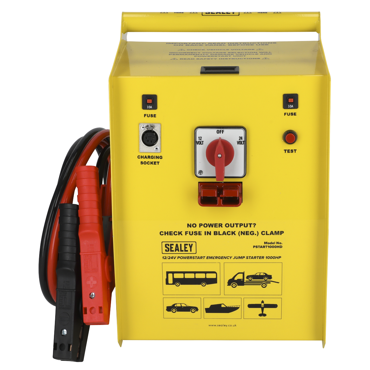 Sealey 12/24V Emergency Heavy-Duty Jump Starter 1000hp Start PSTART1000HD