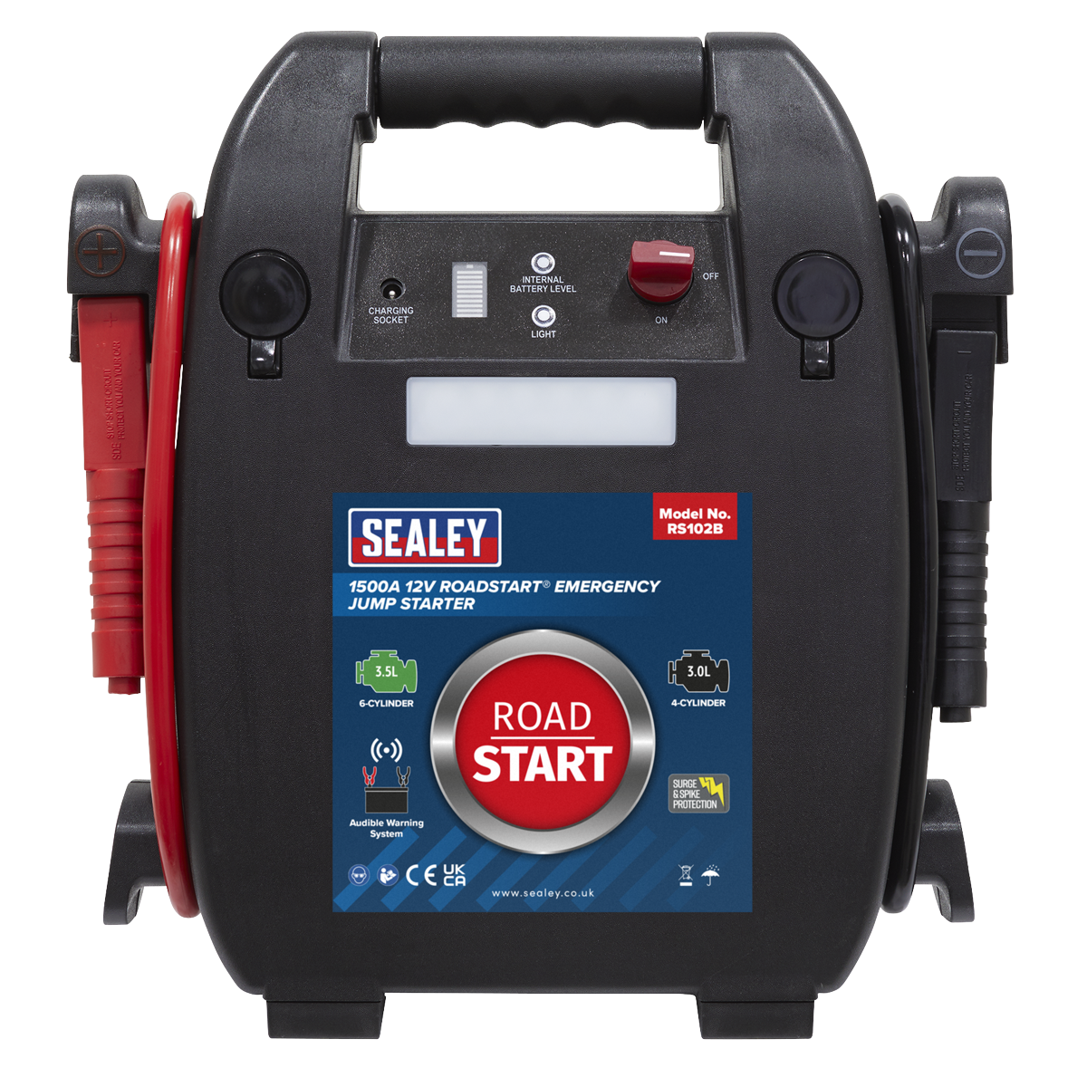 Sealey RoadStart® 12V Emergency 6-Cylinder Jump Starter 3.5L RS102B