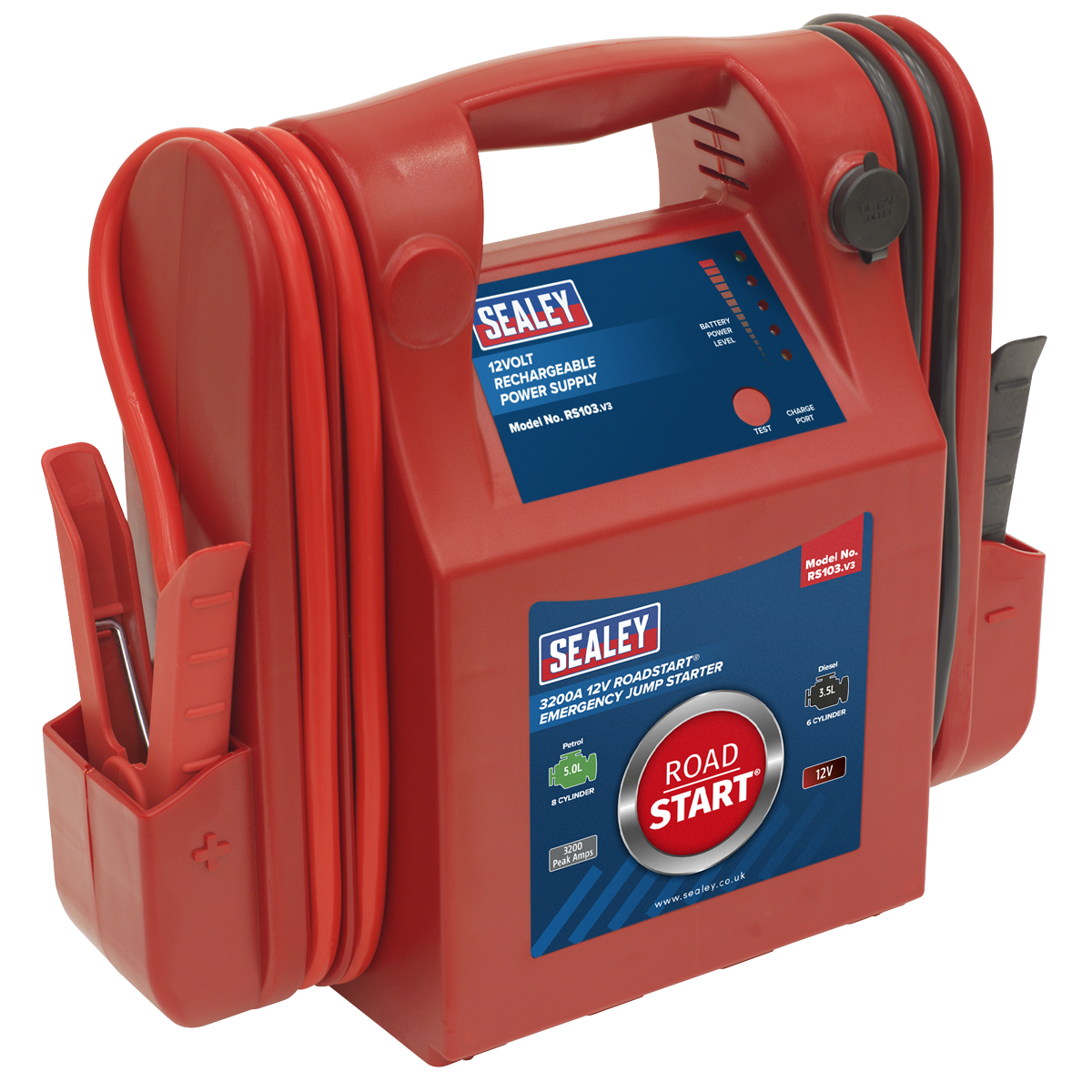 Sealey RoadStart® 12V Emergency Jump Starter 3200 Peak Amps RS103