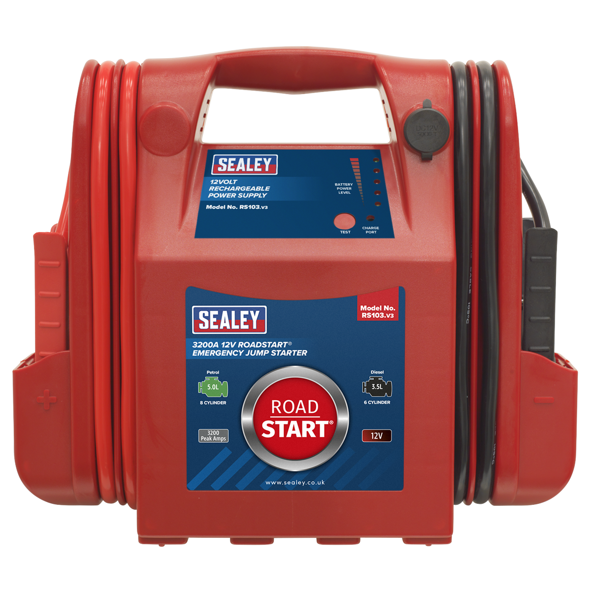 Sealey RoadStart® 12V Emergency Jump Starter 3200 Peak Amps RS103