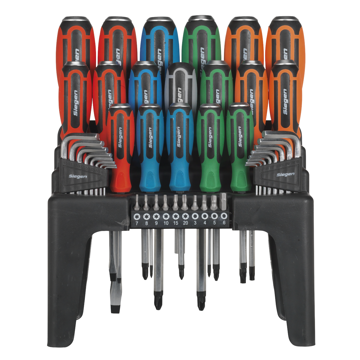 Sealey Siegen Hammer-Thru Screwdriver, Hex Key & Bit Set 44pc S01106