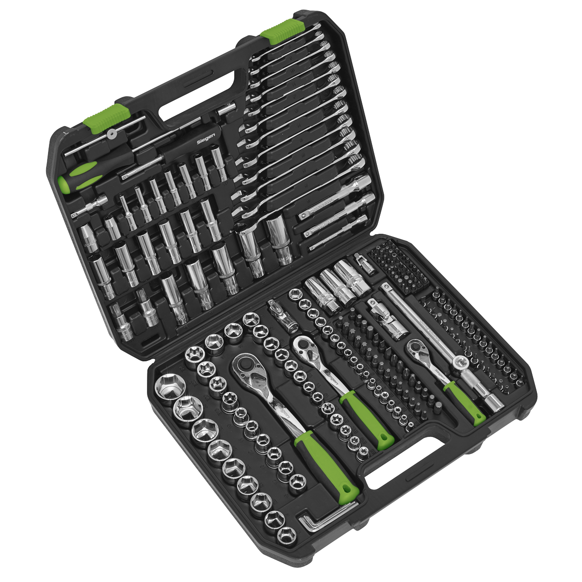 Sealey Siegen Socket Set 1/4", 3/8" & 1/2"Sq Drive 219pc S01212