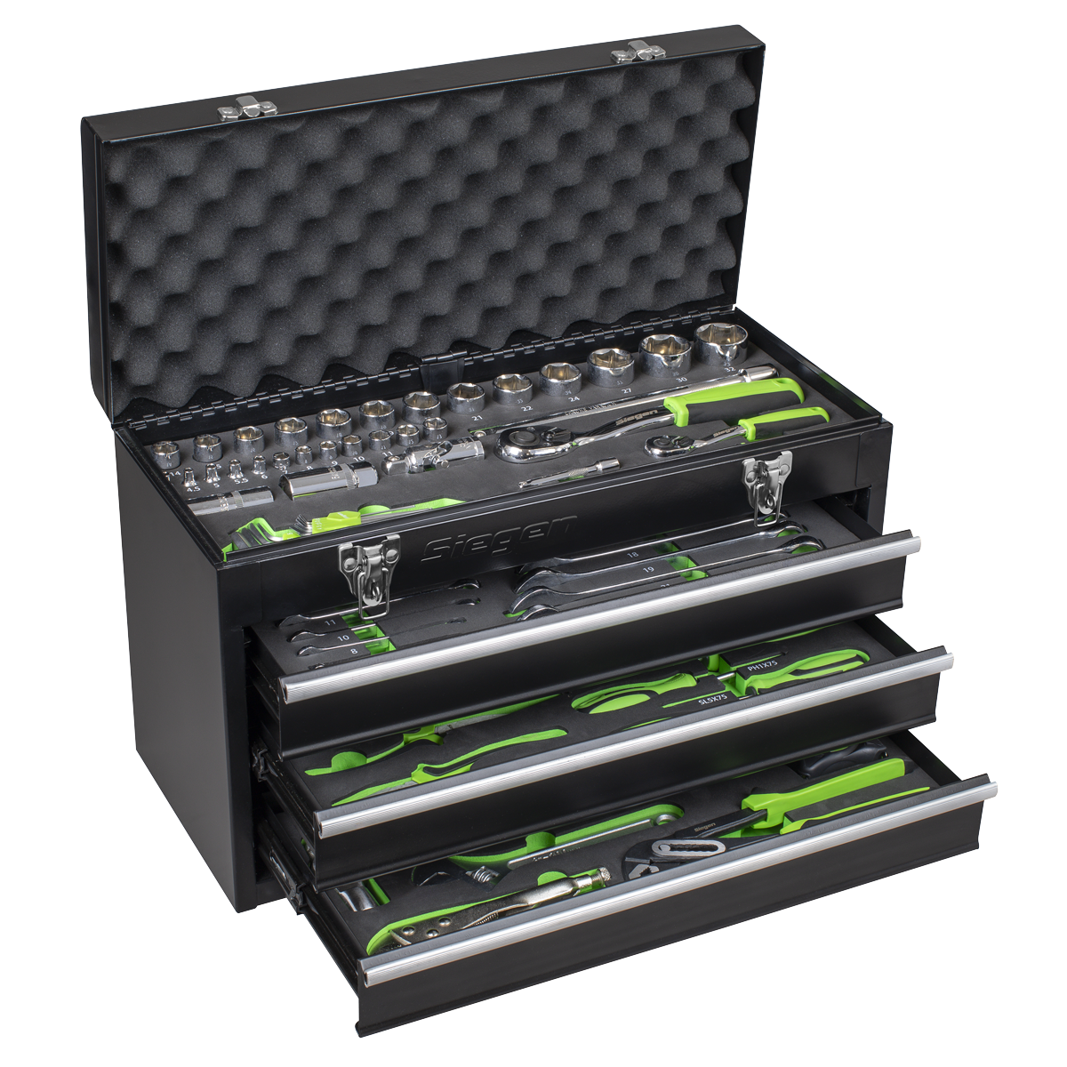 Sealey Siegen Portable Tool Chest 3 Drawer with 98pc Tool Kit S01266
