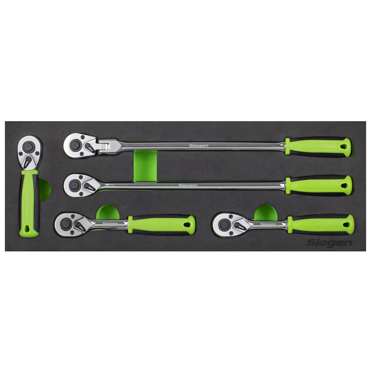 Sealey Ratchet Wrench Set 1/4"Sq 5pc Drive Flip Reverse S01290