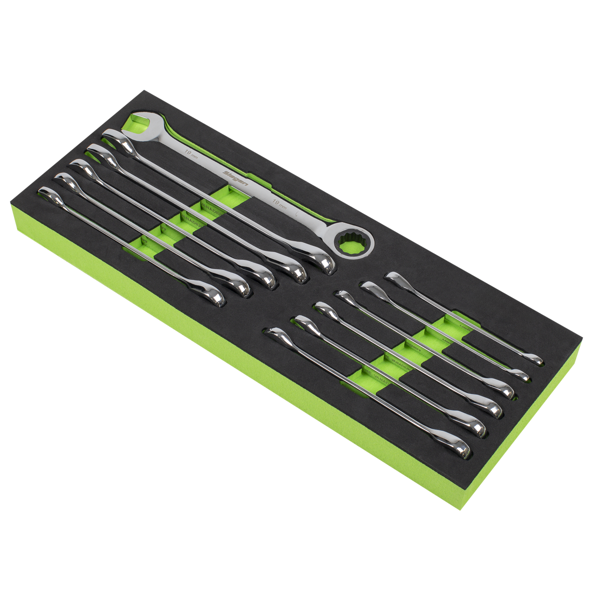 Sealey Siegen Ratchet Combination Spanner Set 12pc S0634