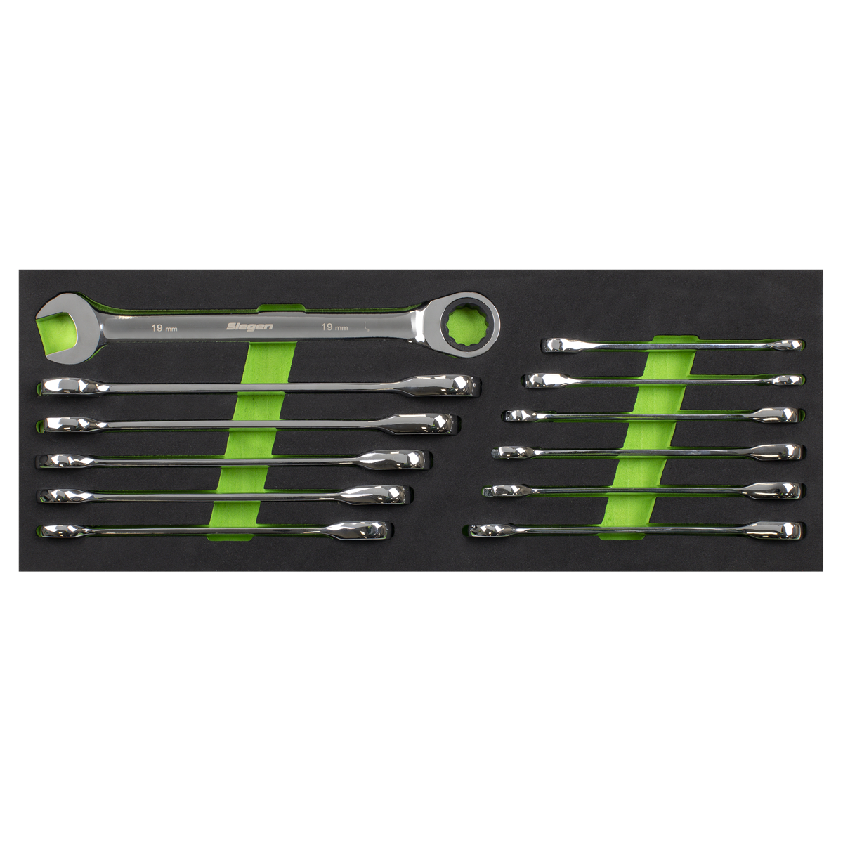 Sealey Siegen Ratchet Combination Spanner Set 12pc S0634