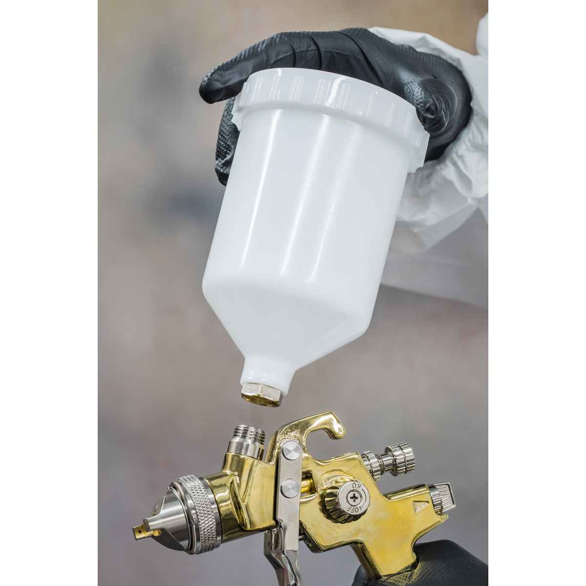 Sealey Gold Series Gravity Feed Spray Gun 1.4mm Set-Up S701G