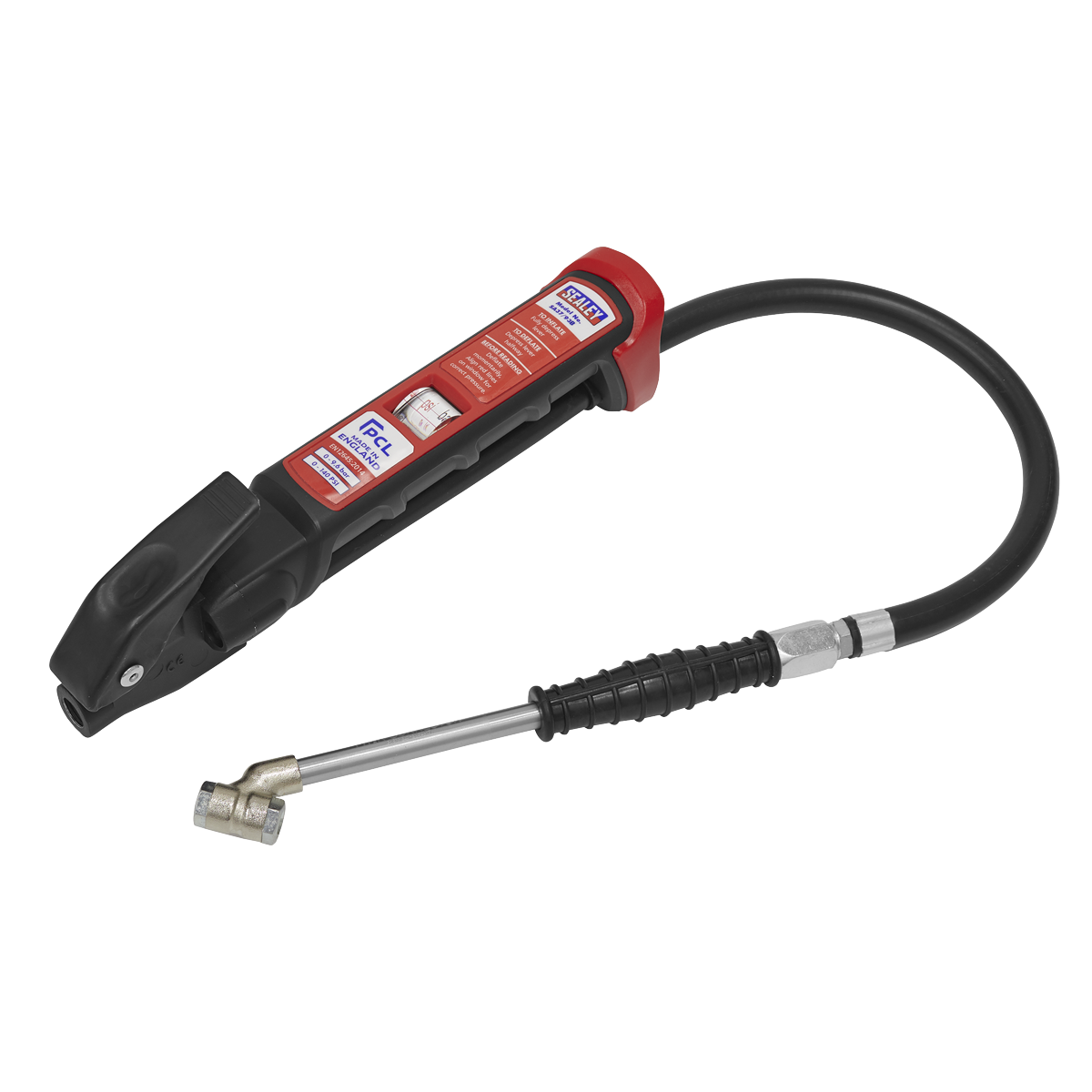 Sealey PCL Anodised Tyre Inflator with Twin Push-On Connector SA37/93B