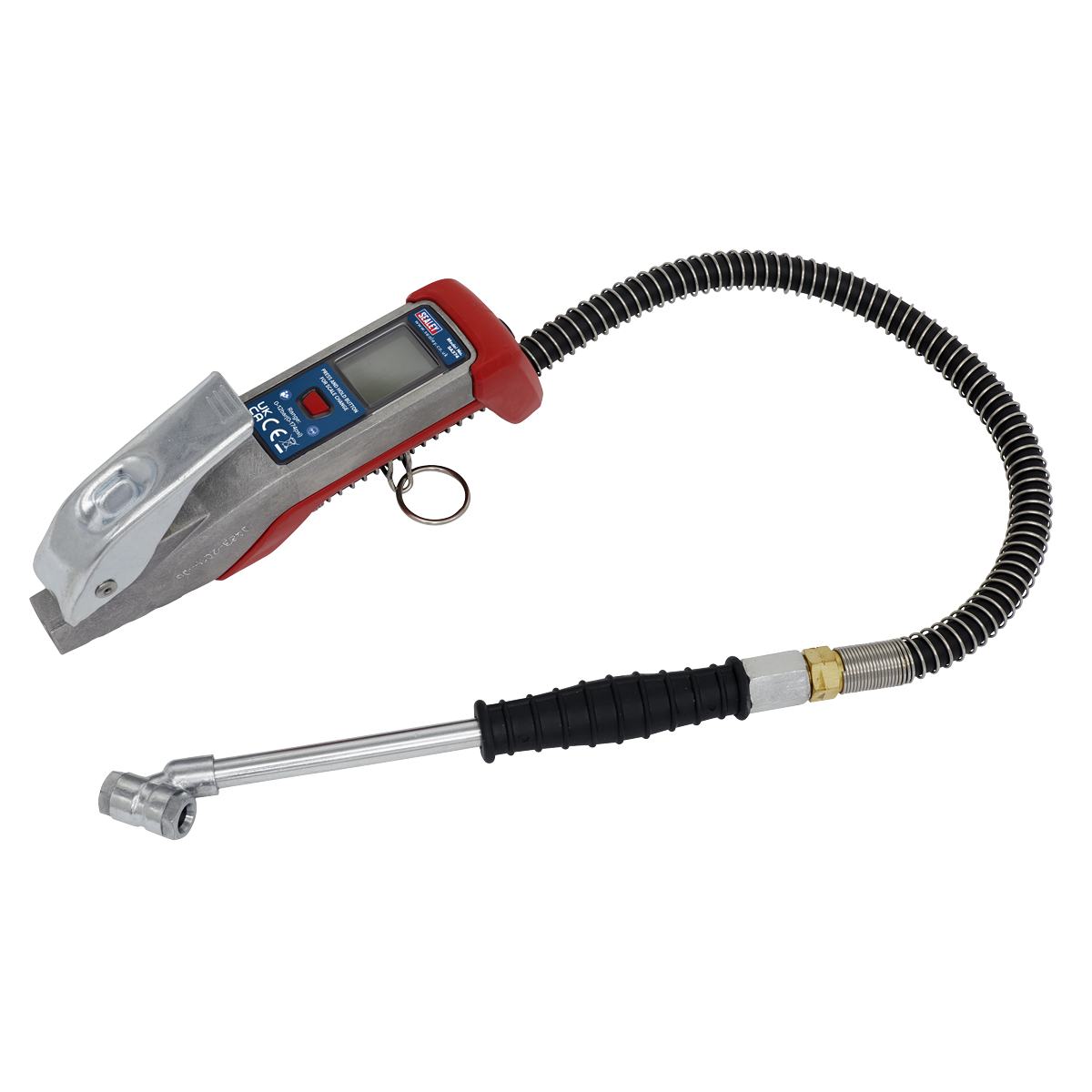 Sealey Digital Tyre Inflator with 0.5m Hose & Twin Push-On Connector SA374