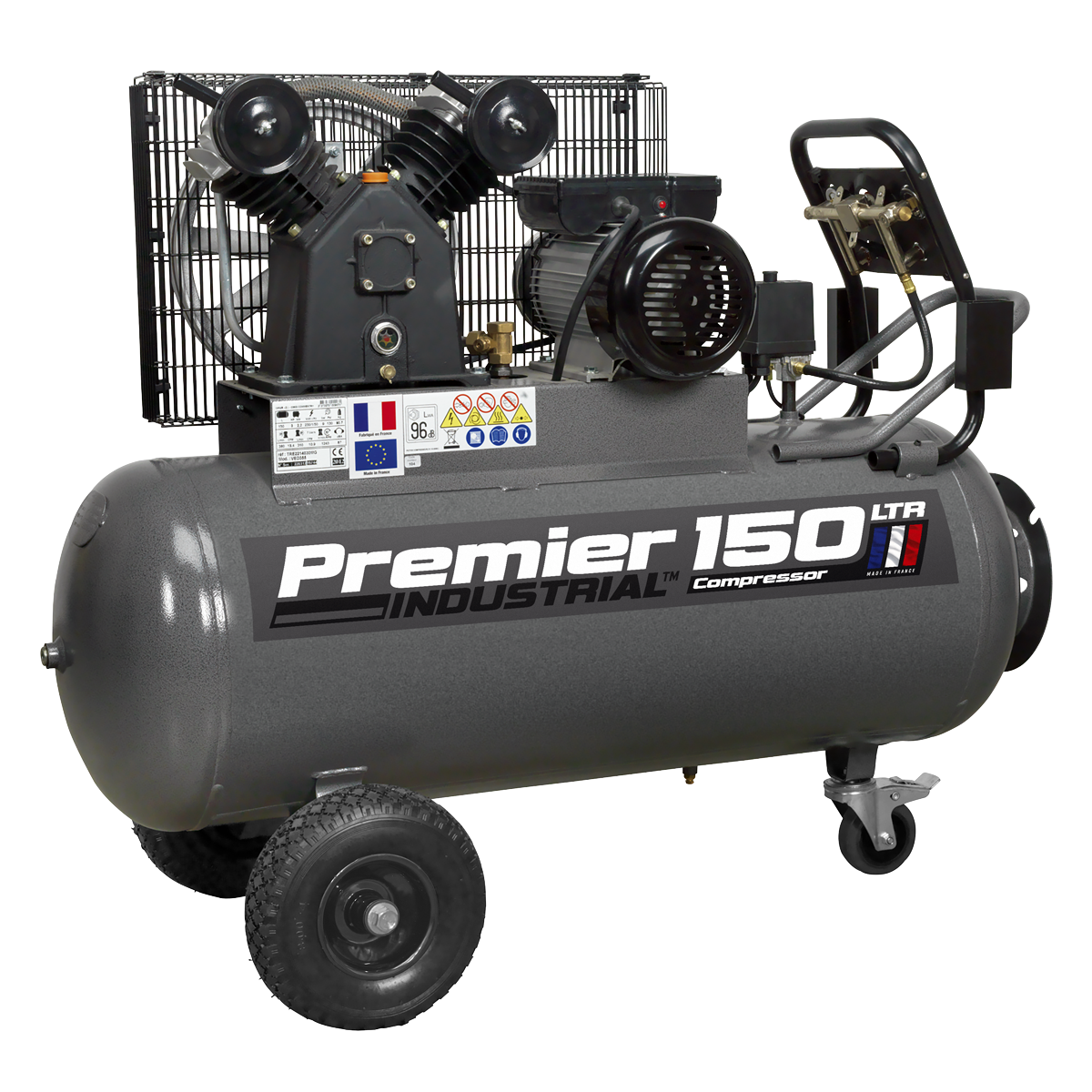 Sealey Premier 150L Belt Drive Air Compressor with Front Control Panel 3hp SAC3153B