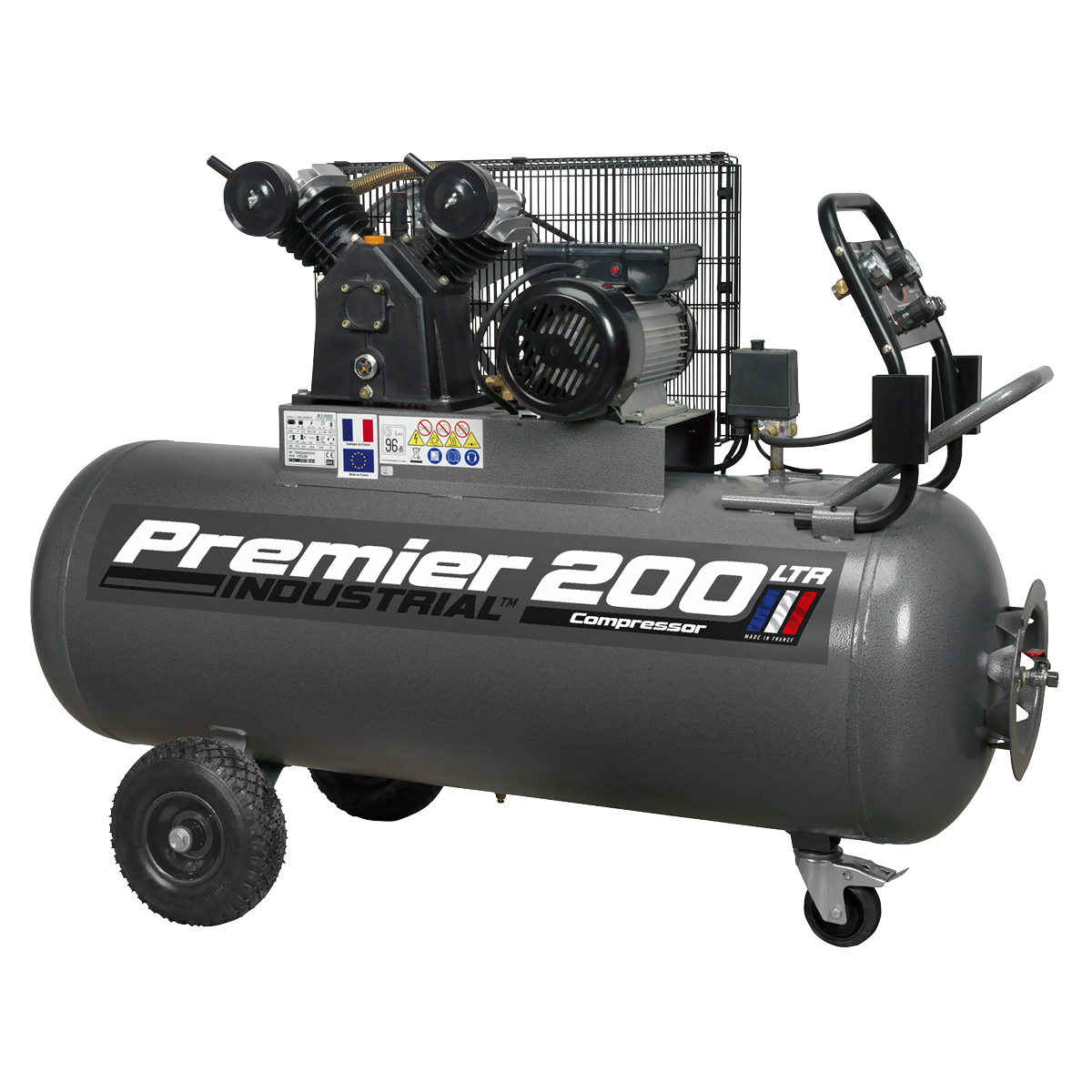 Sealey Premier 200L Belt Drive Air Compressor with Front Control Panel 3hp SAC3203B