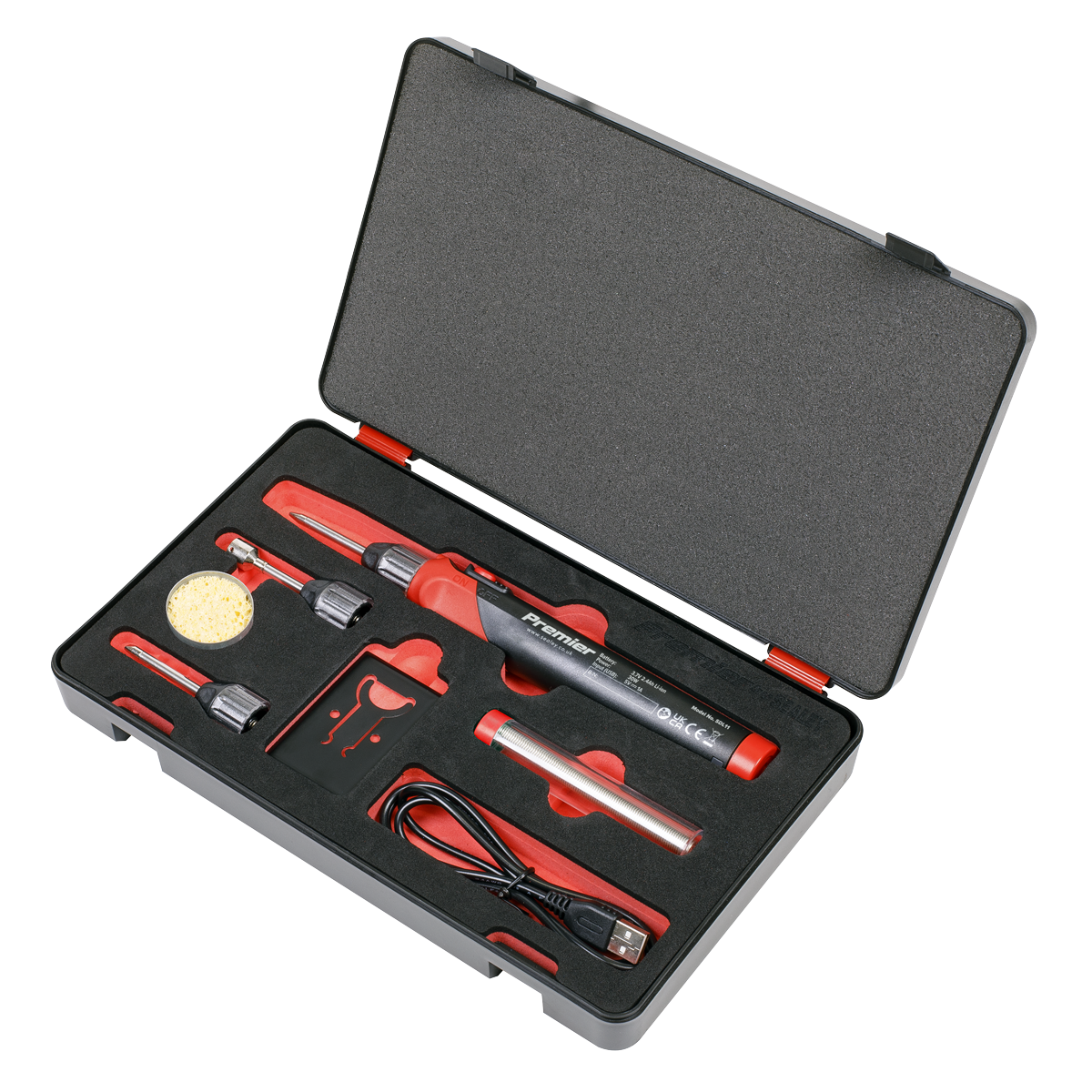 Sealey Premier Rechargeable Soldering Iron Kit 30W SDL11