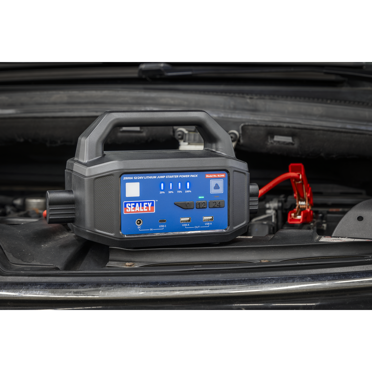 Sealey 12/24V Lithium-ion Jump Starter Power Pack 2500A SL34S