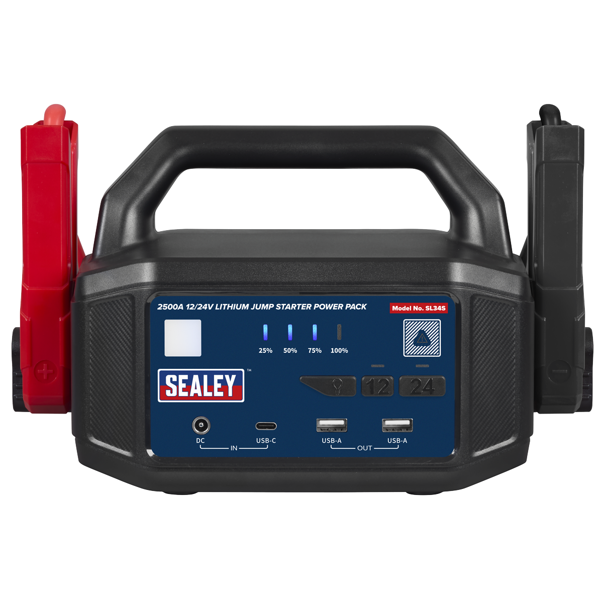 Sealey 12/24V Lithium-ion Jump Starter Power Pack 2500A SL34S