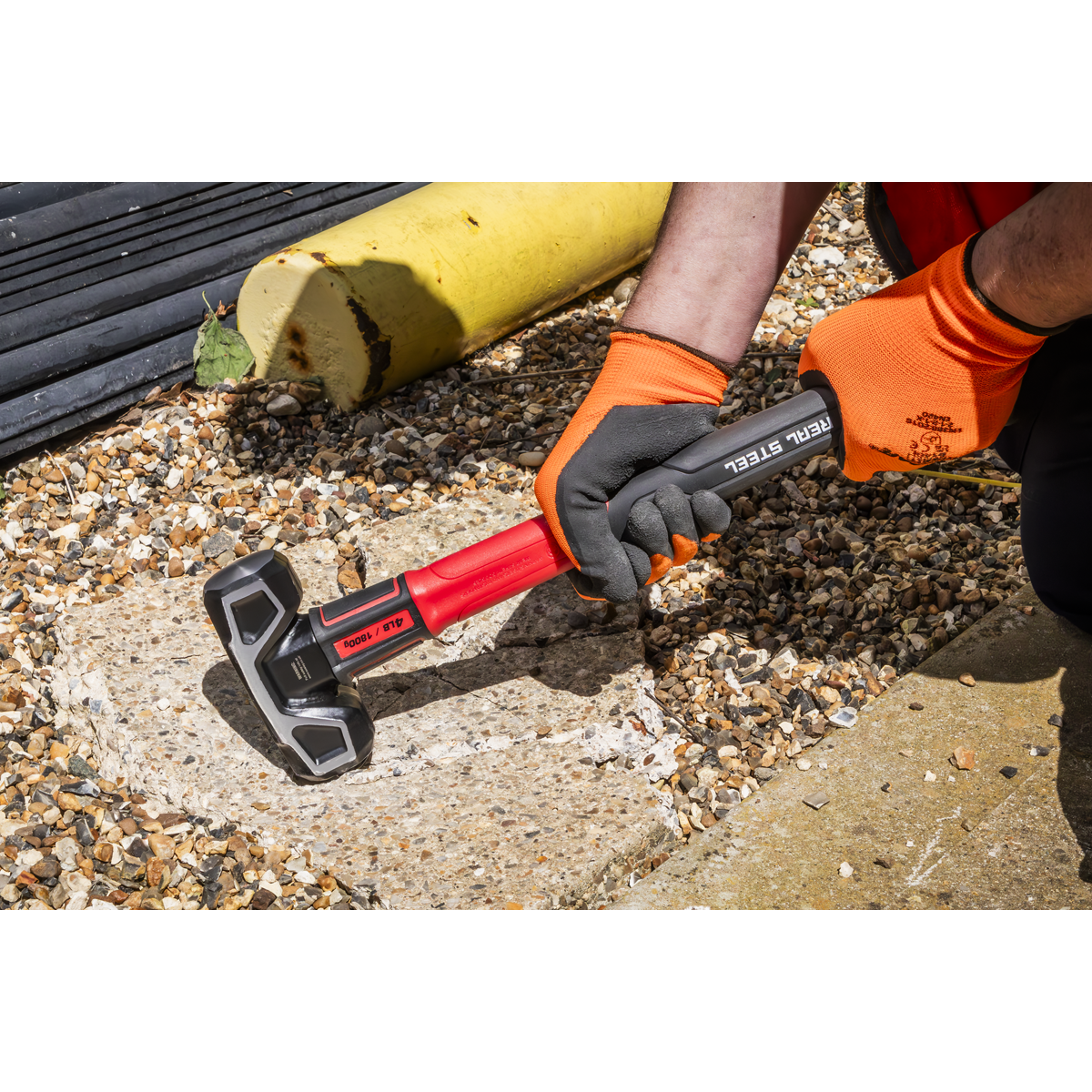Sealey Premier Short Handle Sledge Hammer with Fibreglass Shaft 4lb SLHG04