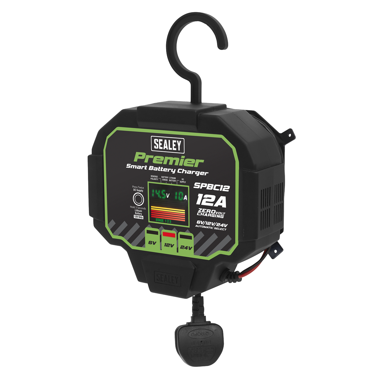 Sealey Premier Fully Automatic Battery Charger & Maintainer 12A SPBC12
