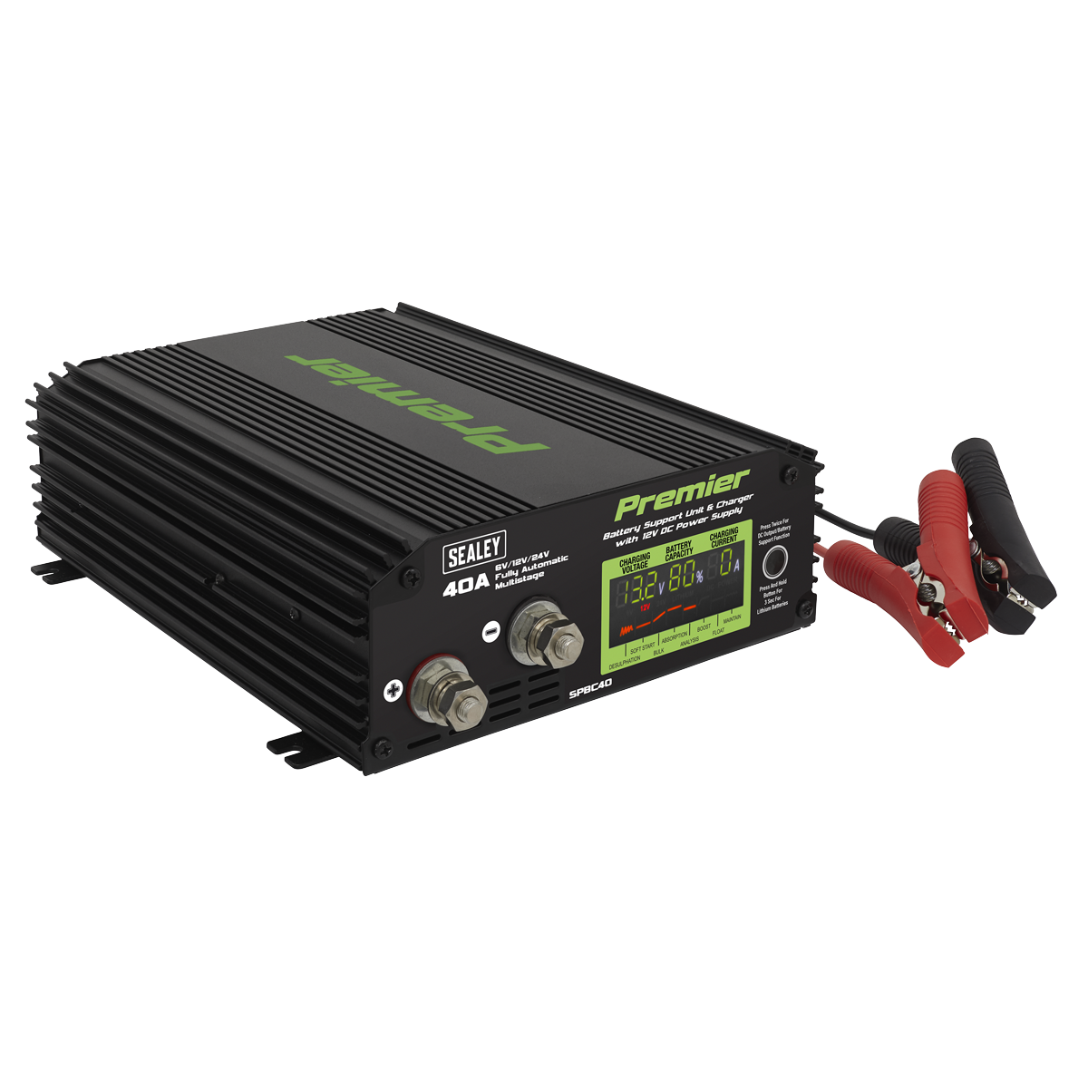 Sealey Premier Battery Support Unit Charger & Maintainer 40A SPBC40