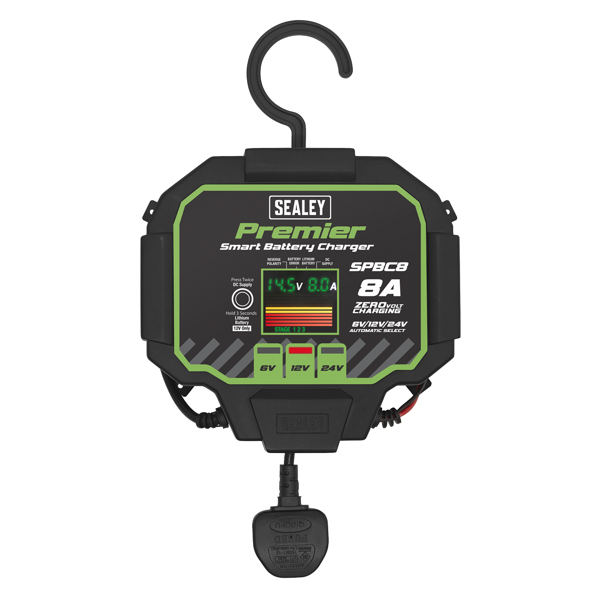 Sealey Premier Fully Automatic Battery Charger & Maintainer 8A SPBC8