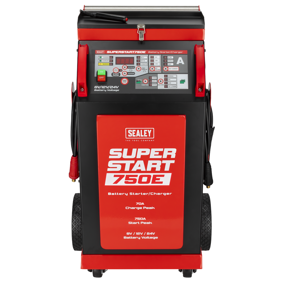 Sealey 6/12/24V Battery Starter/Charger 750A SUPERSTART750E