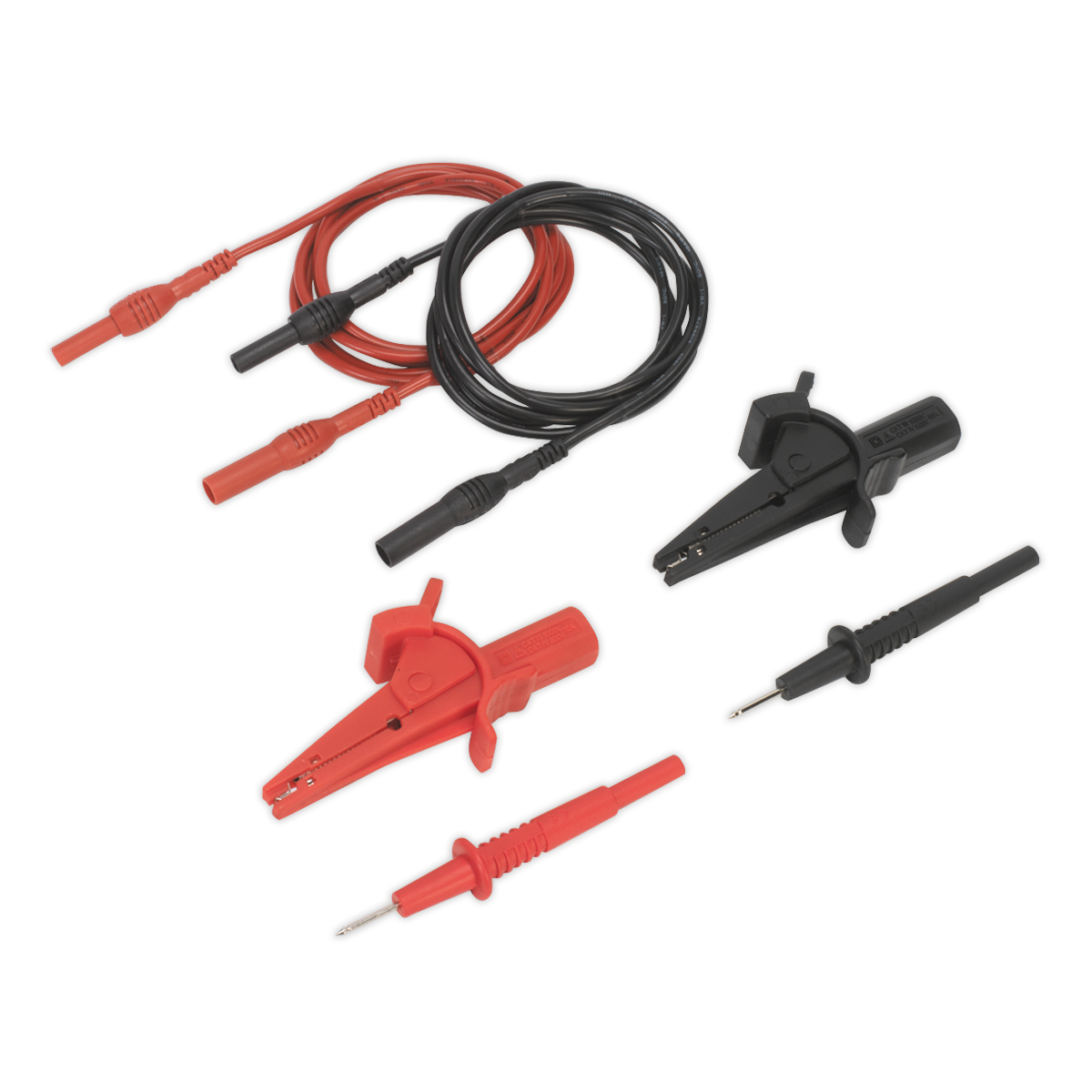 Sealey Automotive Test Lead & Crocodile Clip Set 6pc TATL