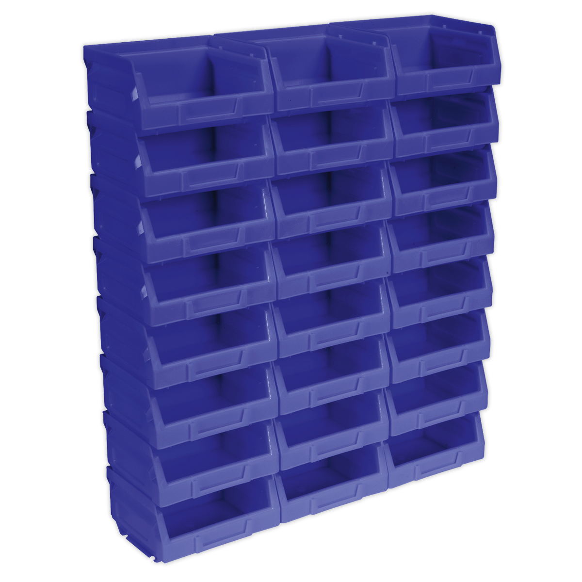 Sealey Plastic Storage Bin 105 x 85 x 55mm, Blue - Pack of 24 TPS124B