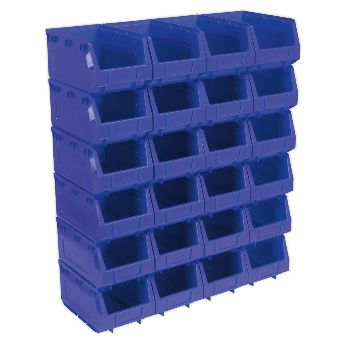 Sealey Plastic Storage Bin 150 x 240 x 130mm, Blue - Pack of 24 TPS324B