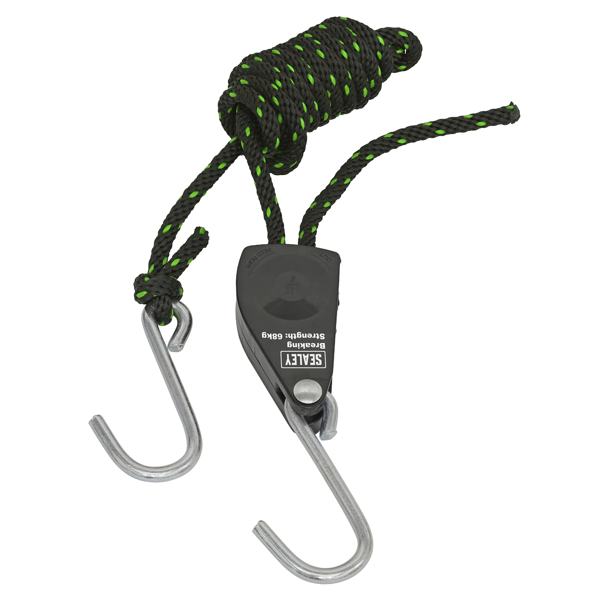 Sealey Ratchet Parts Hanger/Tie Down with S-Shaped Hooks 2m - Pack of 2 VS0114