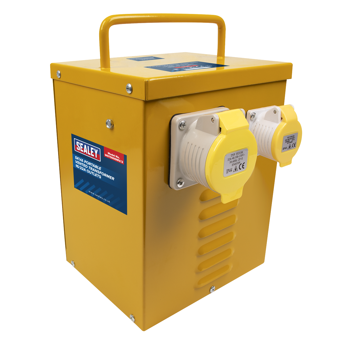 Sealey Portable Vented Transformer 5kVA 16/32A Outlets WST5000MV/2