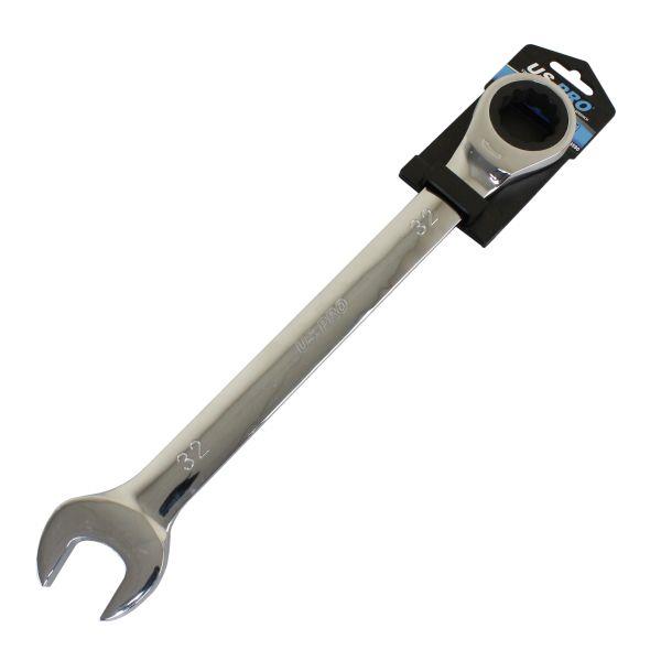 US PRO Tools 32mm Gear Ratchet Combination Spanner DIN 3113 72T 3590