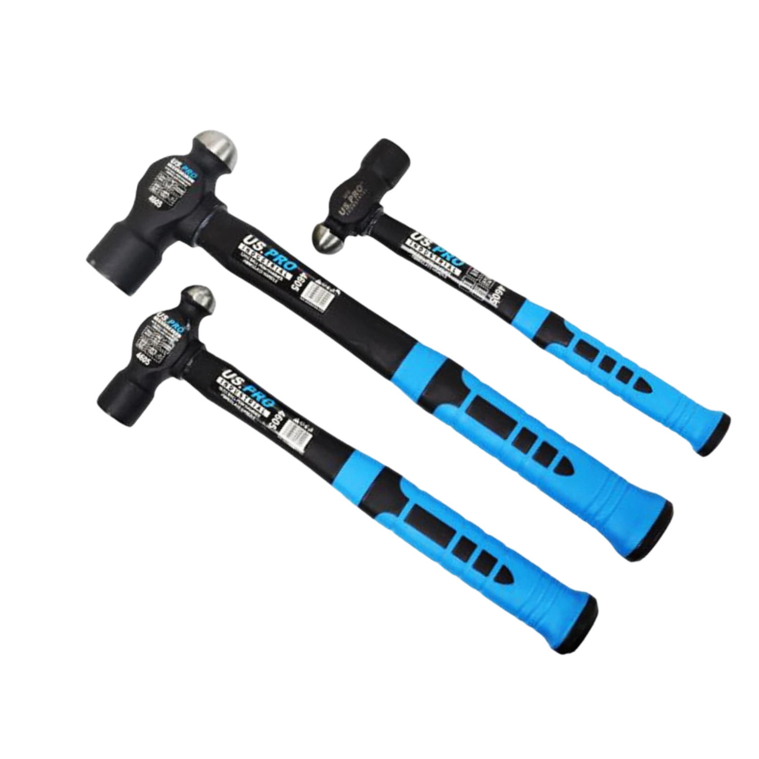 US PRO Tools 3pc Ball Pein Hammer Set Fibreglass Handle 8oz 16oz 32oz 4605