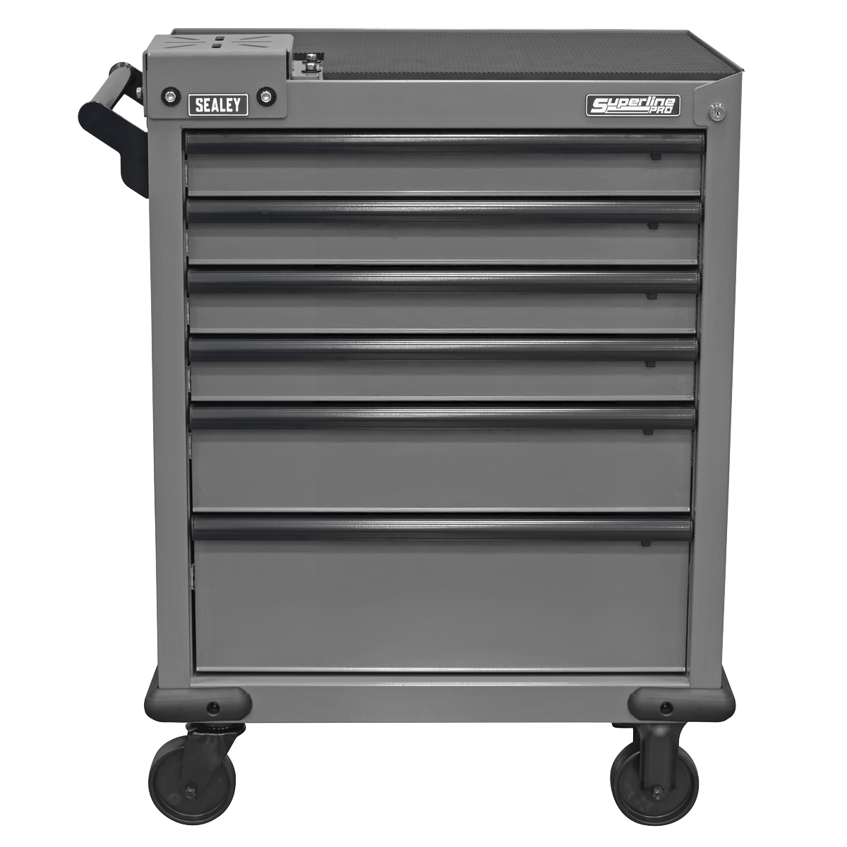 Sealey Superline PRO® Rollcab 6 Drawer with Vice Base - Grey/Black APMWS2