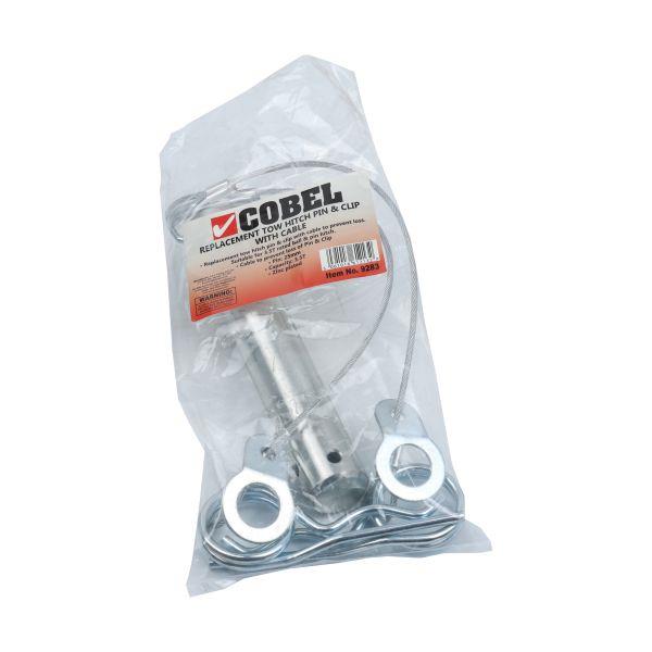 COBEL Replacement Pin & Clip With Cable For Dual Hitch Road 50MM Tow Ball 25MM X 142MM