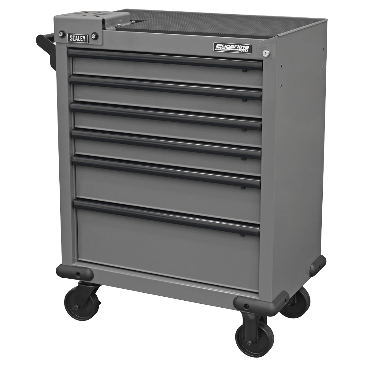 Sealey Superline PRO® Rollcab 6 Drawer with Vice Base - Grey/Black APMWS2