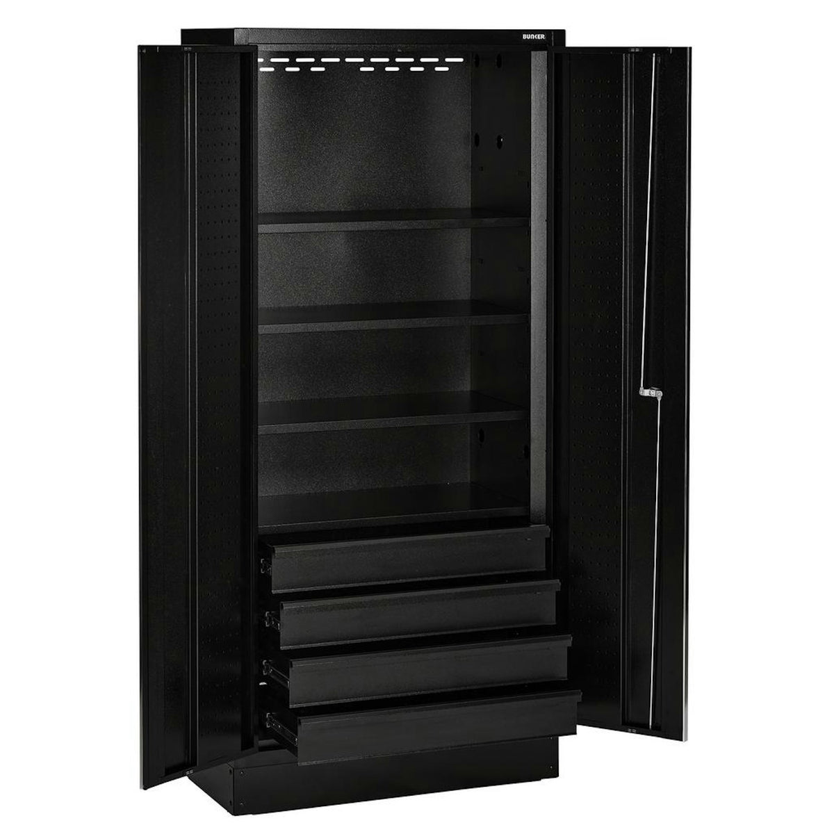 BUNKER Modular Tall Floor Cabinet, 2 Door, 4 Drawer, 2000mm 28088 - image 4