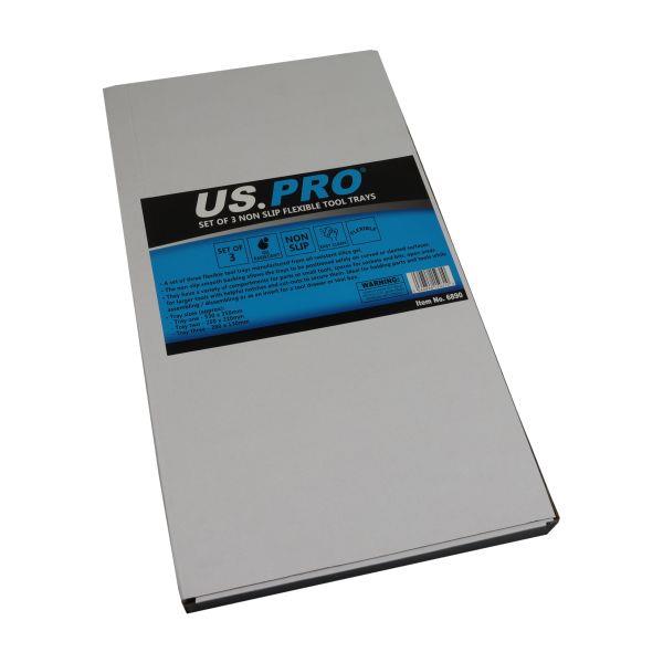US PRO Tools Set of 3 Non Slip Flexible Tool Trays 6890