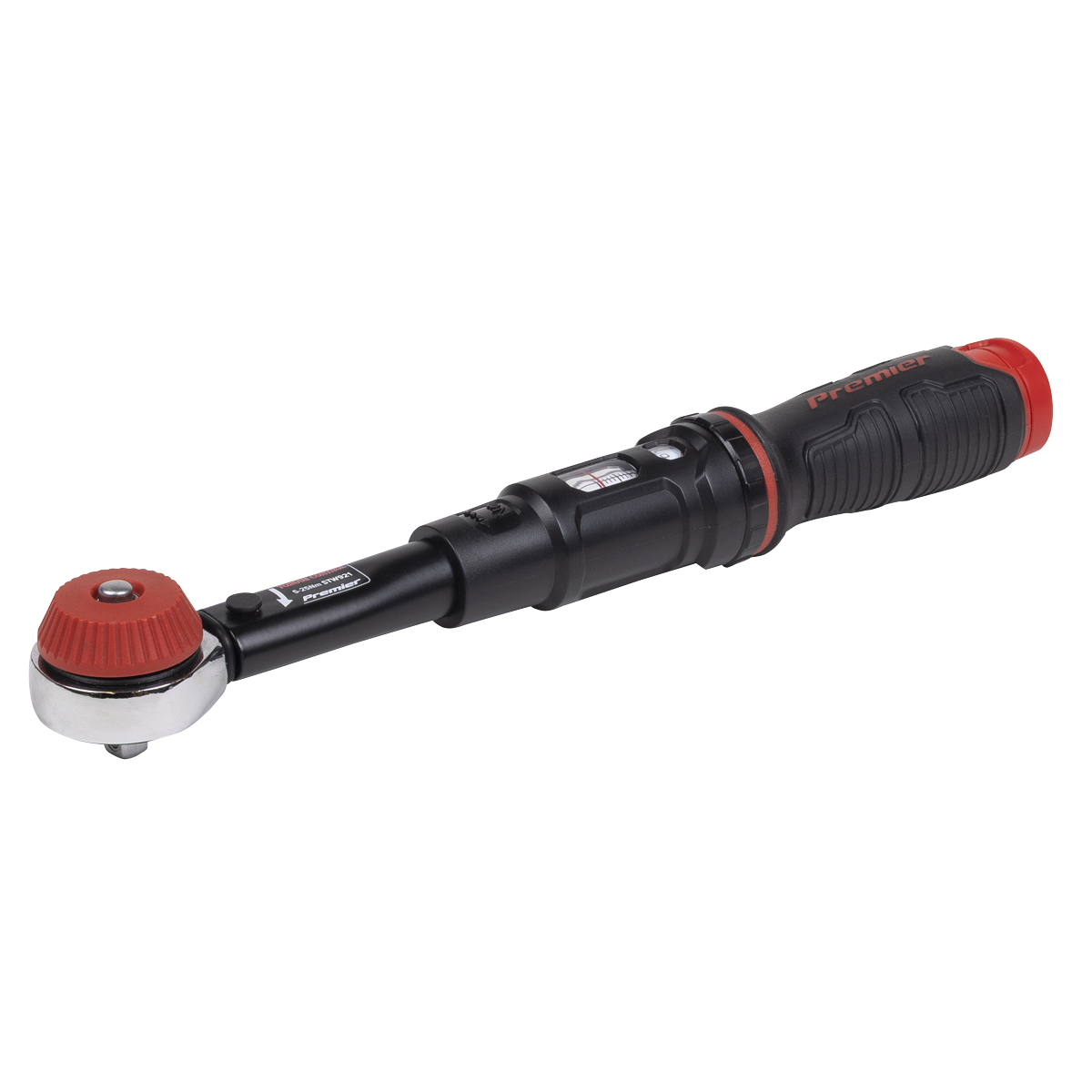 Sealey Premier Black Calibrated Micrometer Torque Wrench with 1/4"Sq Push-Through Drive 5-25Nm STW921