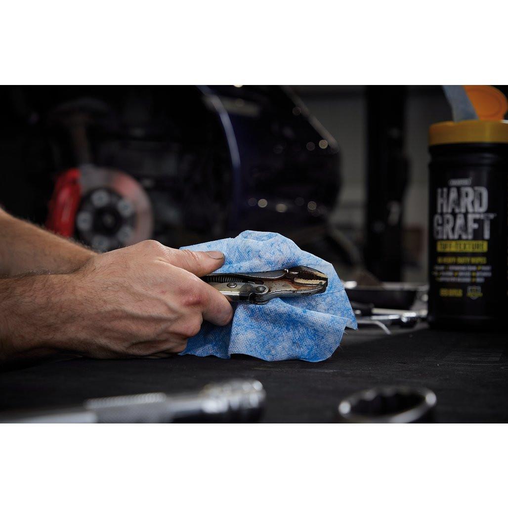 Draper Hard Graft Multipurpose Tuff-Texture Cleaning Wipes Tub of 80 Heavy Duty 12436