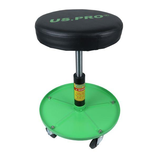 US PRO Tools Adjustable Mechanics Rolling Stool Padded Seat 390-510mm 5061