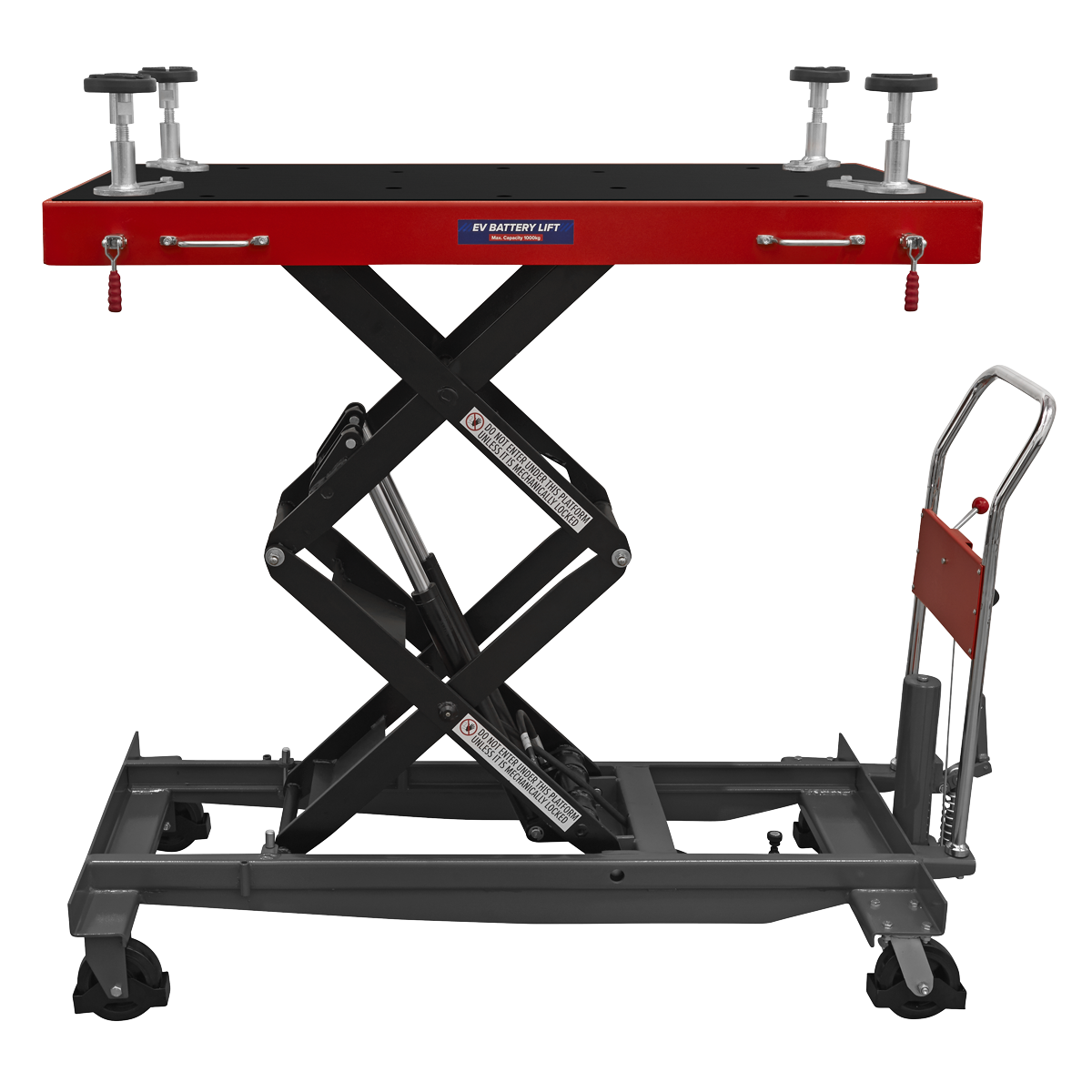 Sealey High Lift EV Battery Lift/Hydraulic Platform Truck 1000kg Capacity EVBT1000