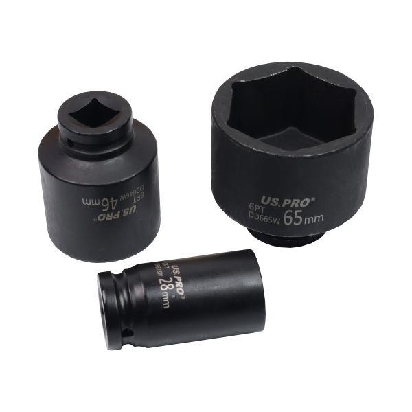 US PRO Tools 29pc 3/4" Dr 6pt Deep Impact Socket Set 19-65mm 7574