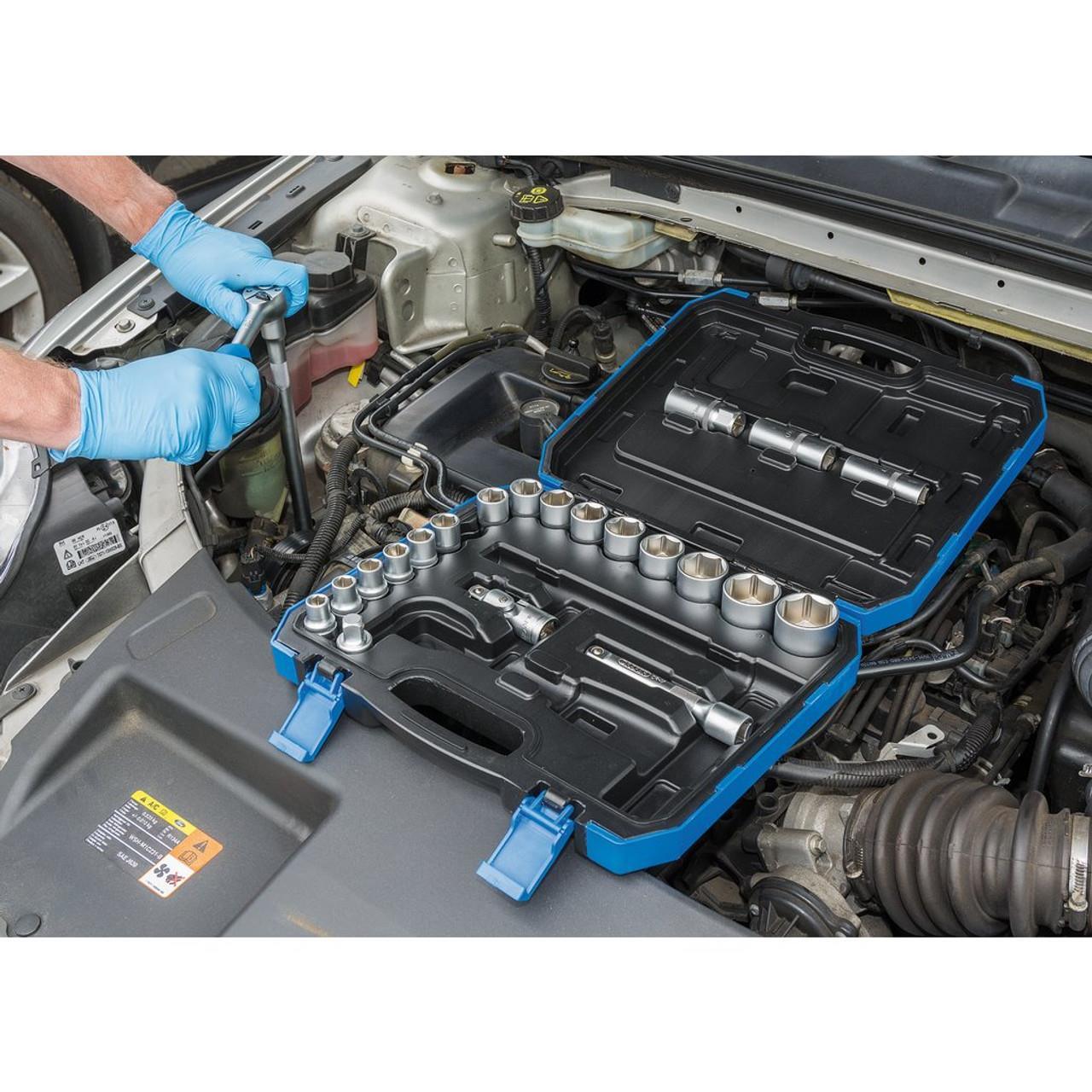 Draper 1/2" Sq Dr 24 Piece Metric Socket Set 10 - 32mm 16362 - Tools 2U Direct SW