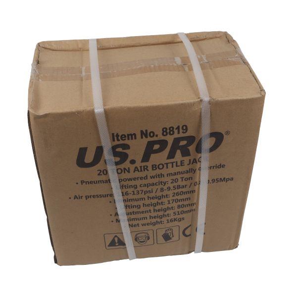 US PRO Tools 20 Ton Air Bottle Jack Pneumatic with Manual Override 8819