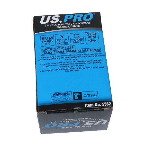 US PRO Tools Valve Lapping Tool Attachment for Drill/Driver with 5 Cups 5562