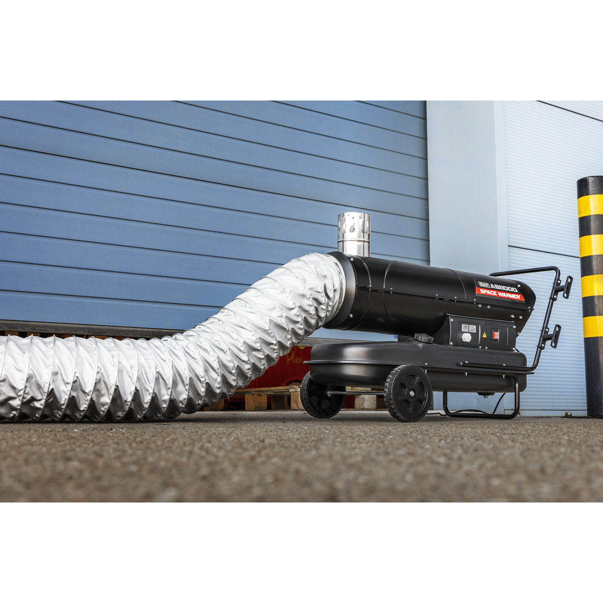 Sealey Space Warmer® Indirect Kerosene/Diesel Heater 102,000Btu/hr with 5M Ducting ABI1000COMBO