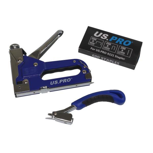 US PRO Tools Heavy Duty 3 In 1 Staple Gun With Staple Remover 9221